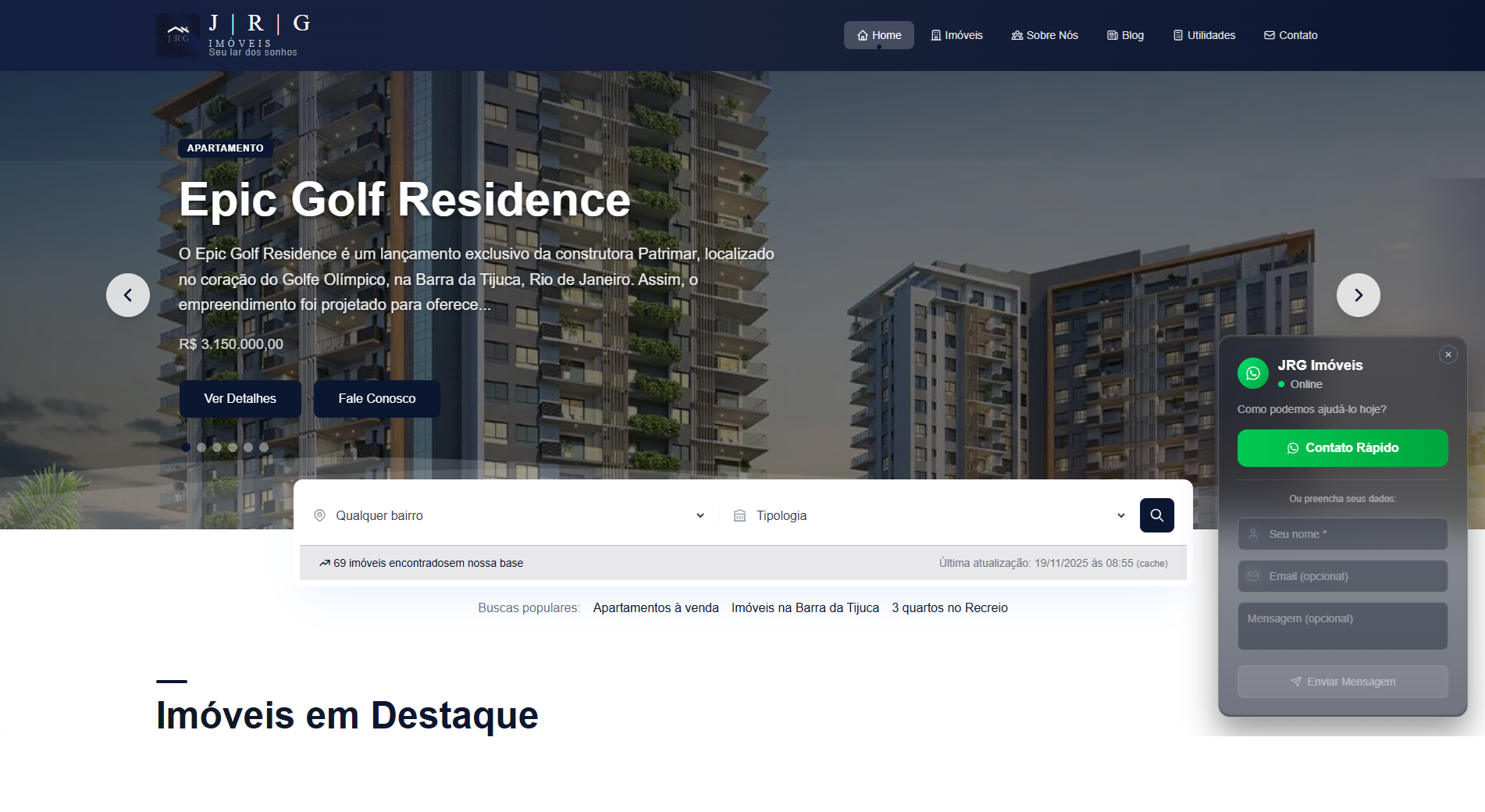 Preview do projeto JRG Imóveis